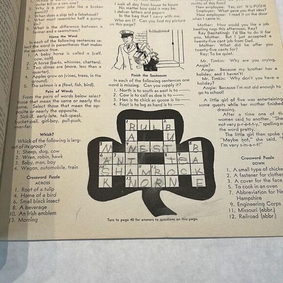 VTG Children's Activities For Home & School Magazine Book March 1944 - Picture 5 of 8